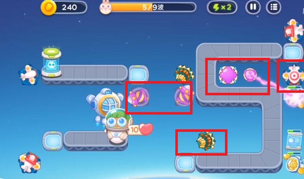 《保衛蘿卜4》太空穿越第32關滿星攻略